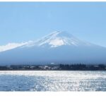 Mt. Fuji seen from Lake Kawaguchi in spring