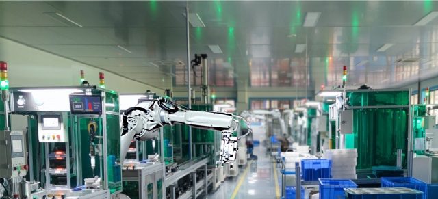 Advanced Japanese manufacturing facility with high-precision production line